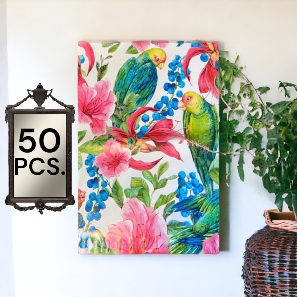 50 10X13 Poly Mailers Tropical Parrot Bird PRICE IS FIRM - Picture 2 of 10